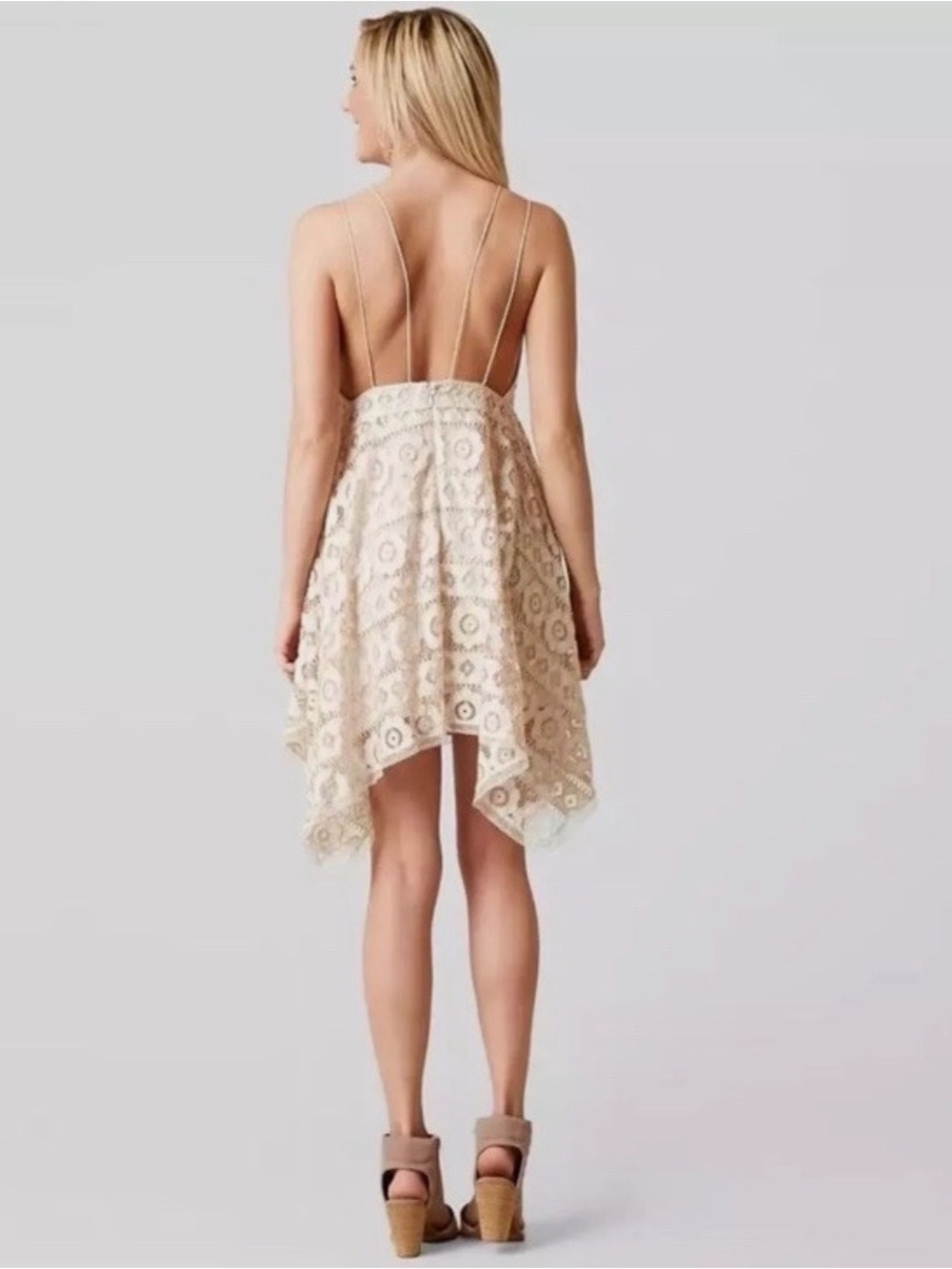 Free People Just Like Honey crochet Lace Dress - size 6 - Picture 2 of 11